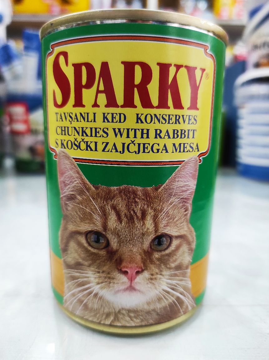 SPARKY konzerve za mačke zecetina 