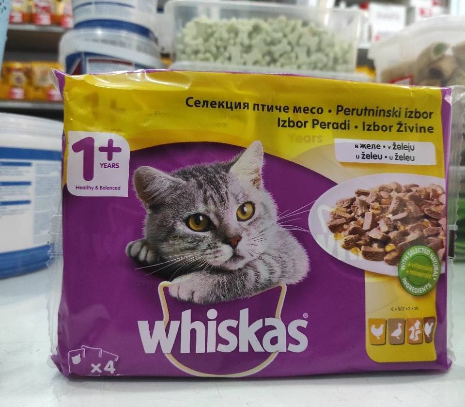 WHISKAS 4X100 IZBOR ZIVINE 