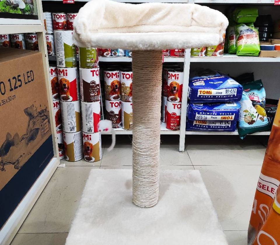 Grebalica za macke bijela sa misem